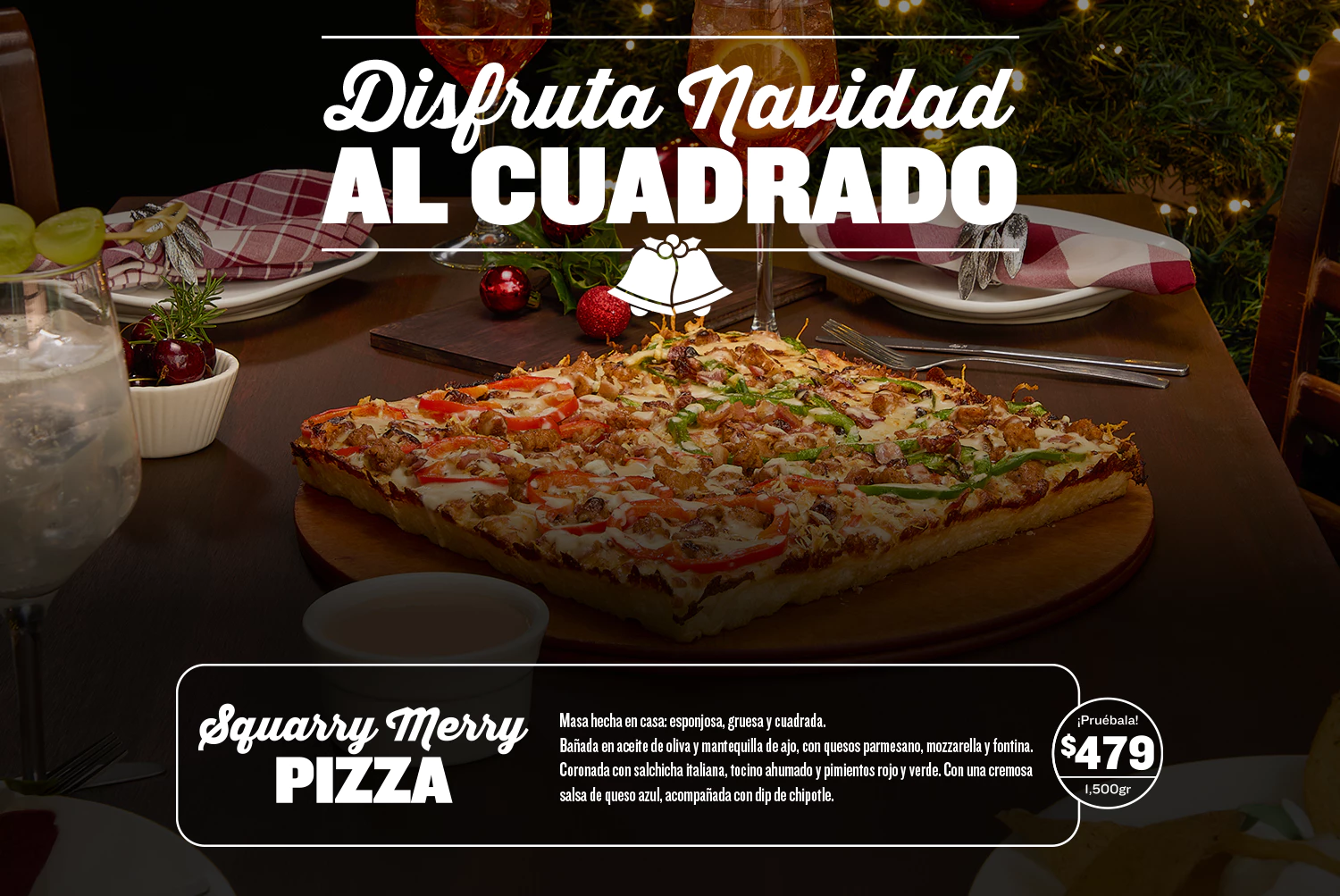 Banner Pizza Navideña